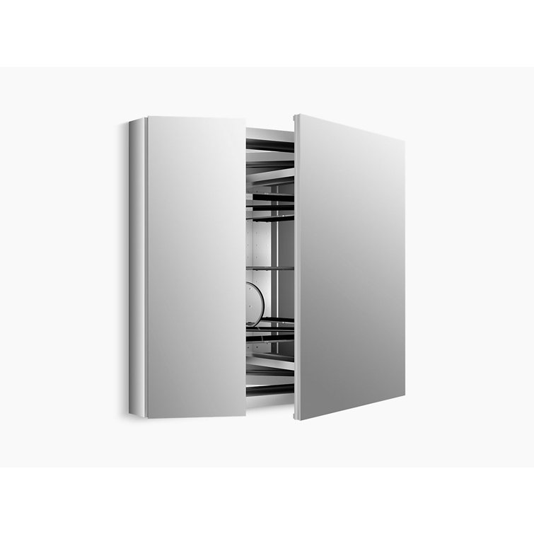 Verdera Aluminum Bi-View Medicine Cabinet with Adjustable Mirror