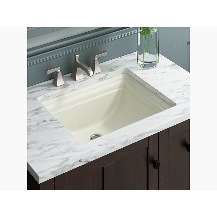 Aspen Green Ceramic Rectangular Undermount Bathroom Sink