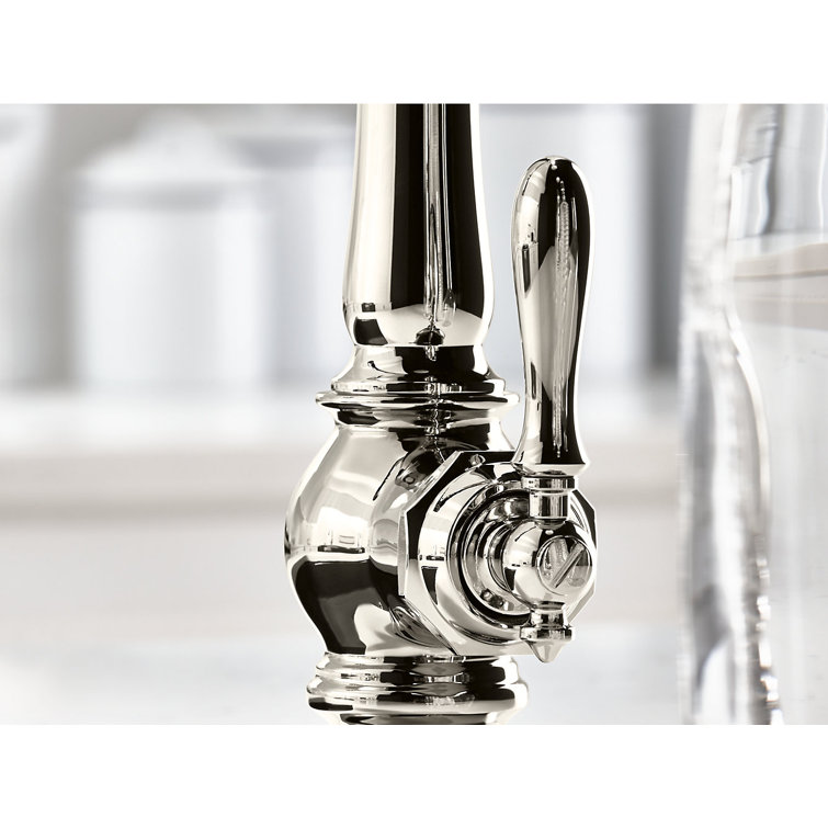 Vibrant Stainless Steel Pull-Down Kitchen Faucet with Spray