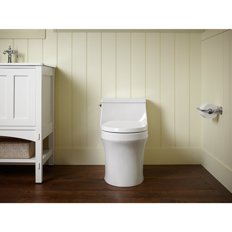 White Round One-Piece Water Efficient Toilet with Seat