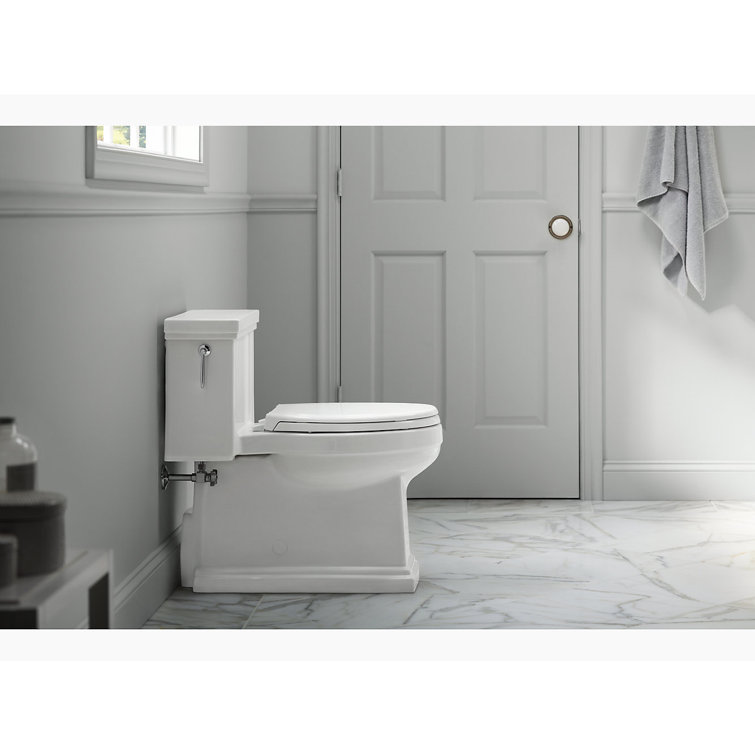 White High Efficiency Comfort Height One-Piece Elongated Toilet