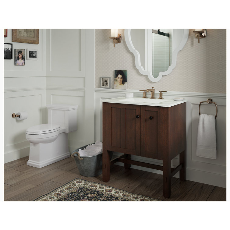 White High Efficiency Comfort Height One-Piece Elongated Toilet