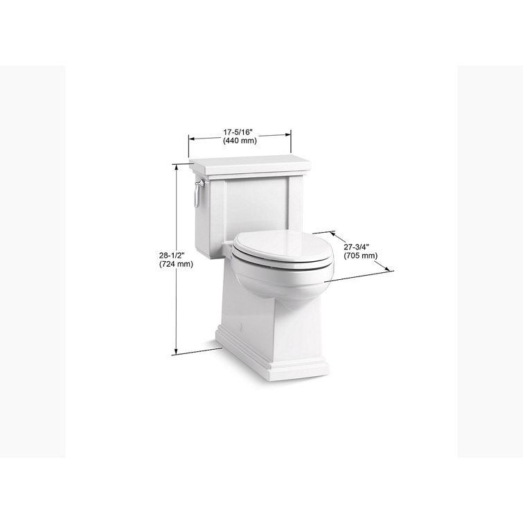 White High Efficiency Comfort Height One-Piece Elongated Toilet