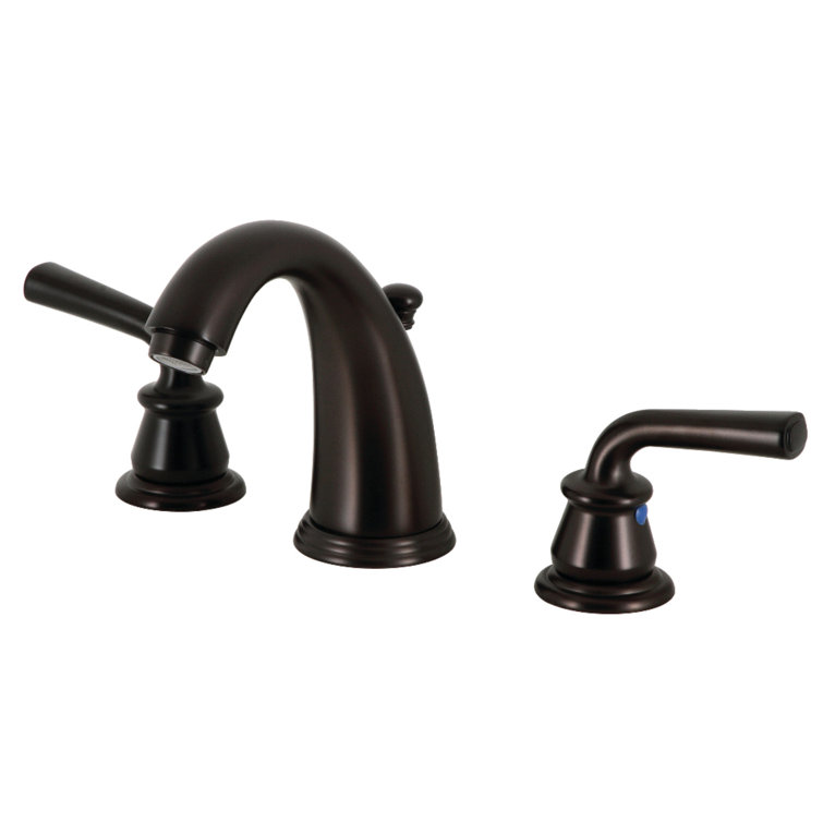 Elegant Traditional Oil Rubbed Bronze Widespread Bathroom Faucet with Lever Handles