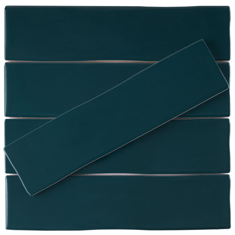 Petroleo Blue Ceramic Subway Wall Tile 3 x 12 Inch