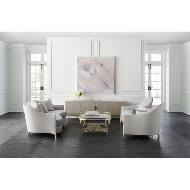 Elegant Slate Gray Transitional Sofa with Silver Shadow Frame