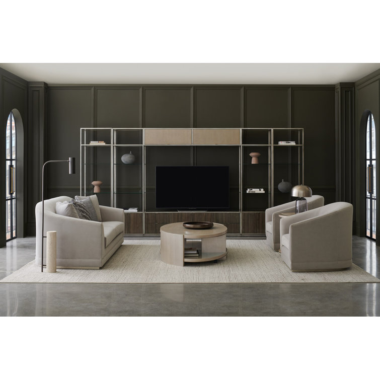 Sepia Thunder Wood and Glass Display Bookcase