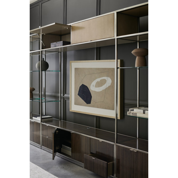 Sepia Thunder Wood and Glass Display Bookcase