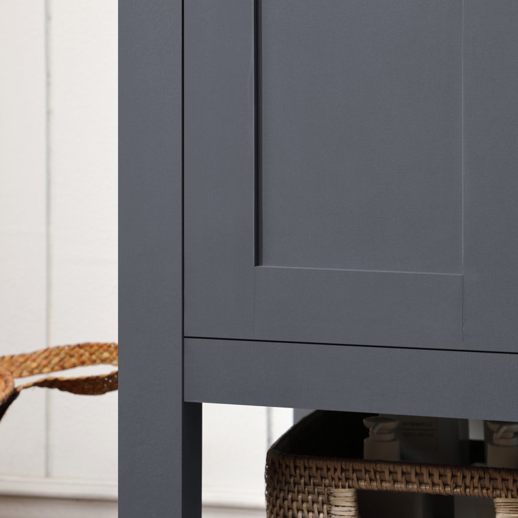 Vegas 24" Dark Charcoal Freestanding Bathroom Vanity with Sink