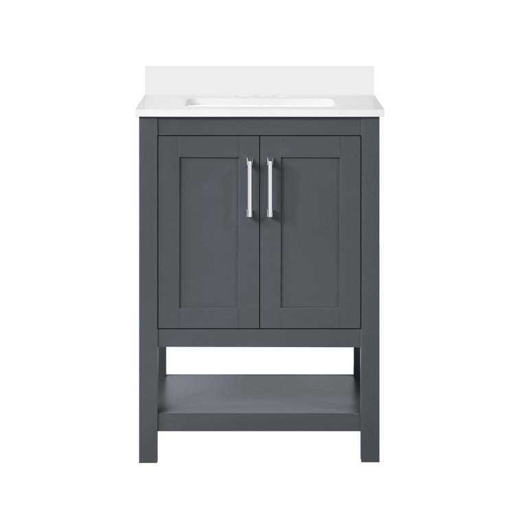 Vegas 24" Dark Charcoal Freestanding Bathroom Vanity with Sink