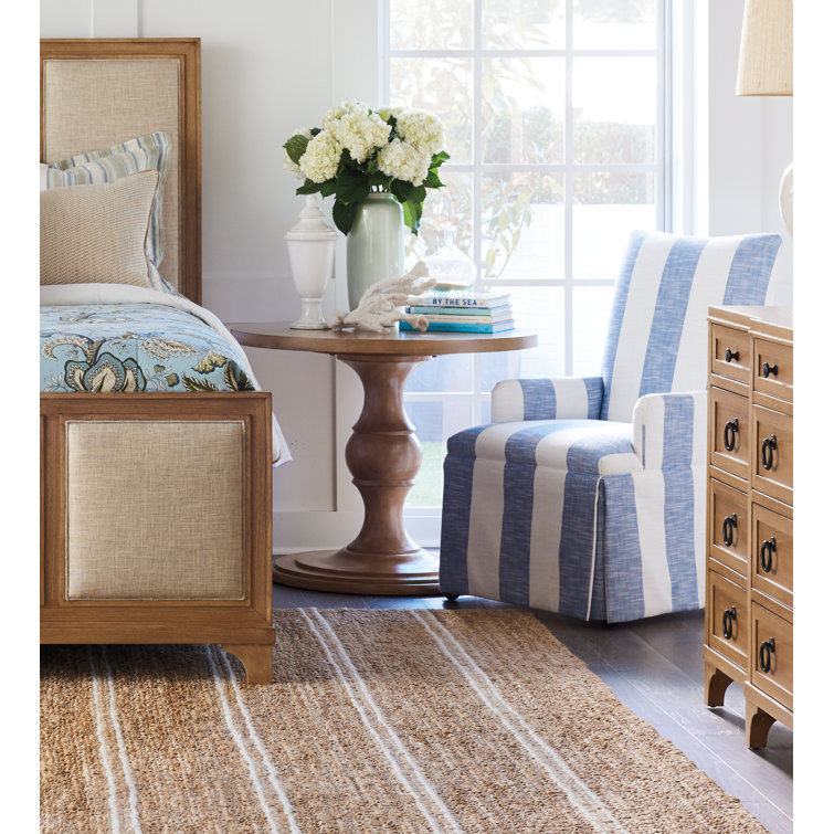 Sandstone Finish Round Wood Center Table
