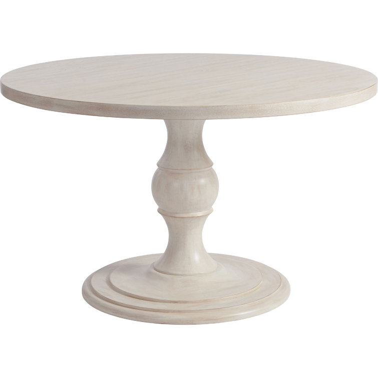 Sailcloth White Round Wood Dining Table