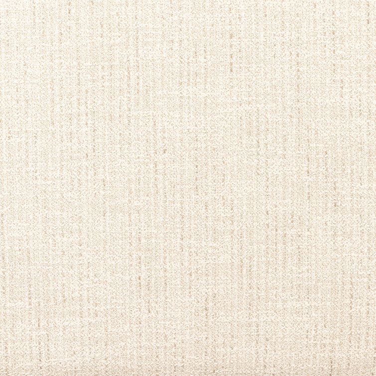Hampton Cream Tufted Fabric Sofa with Wood Accents