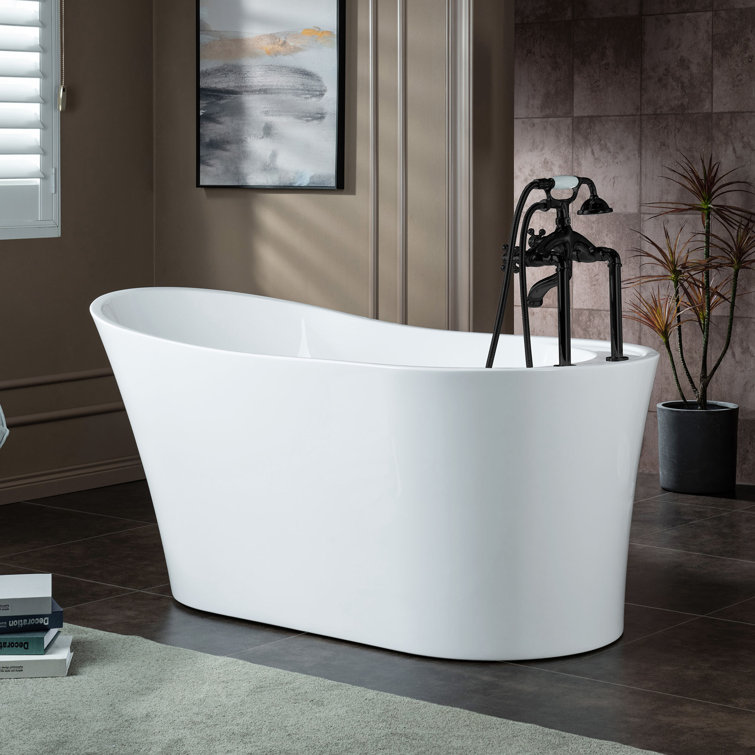 Matte Black Triple Handle Tub Deck Mount Faucet with Handshower