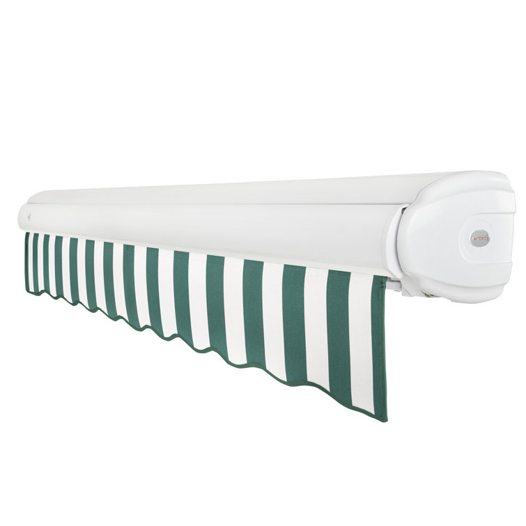Key West Full-Cassette Motorized Retractable Awning, 10' x 8', White