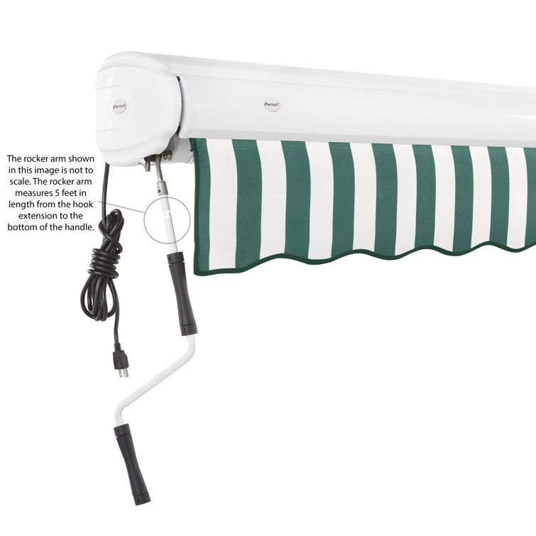 Key West Full-Cassette Motorized Retractable Awning, 10' x 8', White
