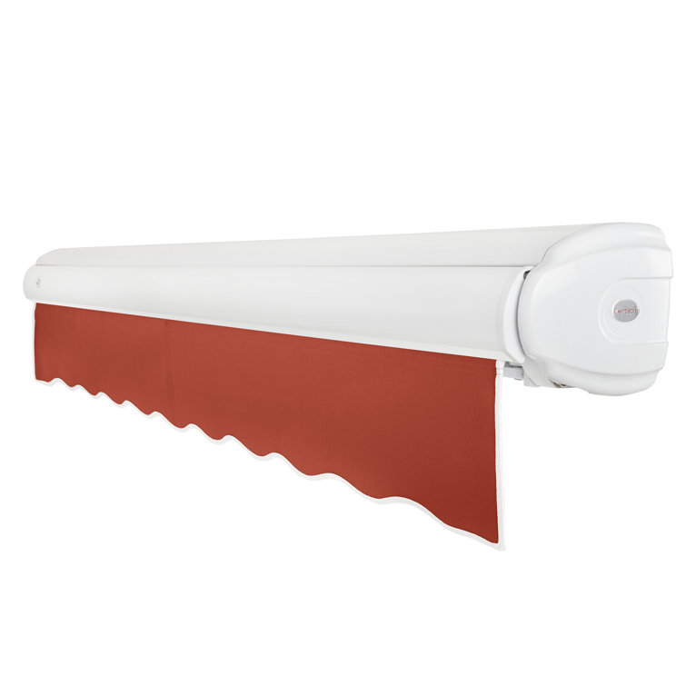 Terra Cotta Aluminum Motorized Retractable Patio Awning