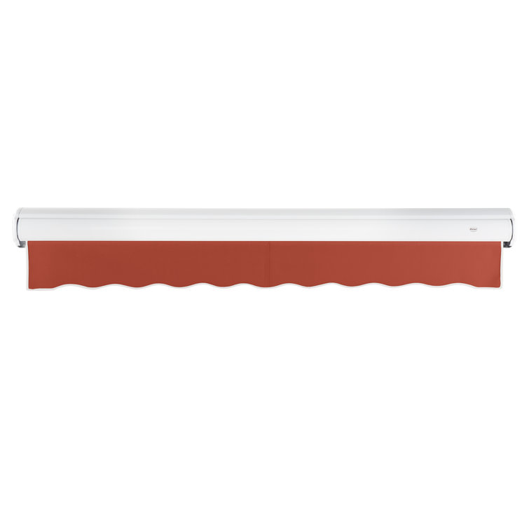 Terra Cotta Aluminum Motorized Retractable Patio Awning