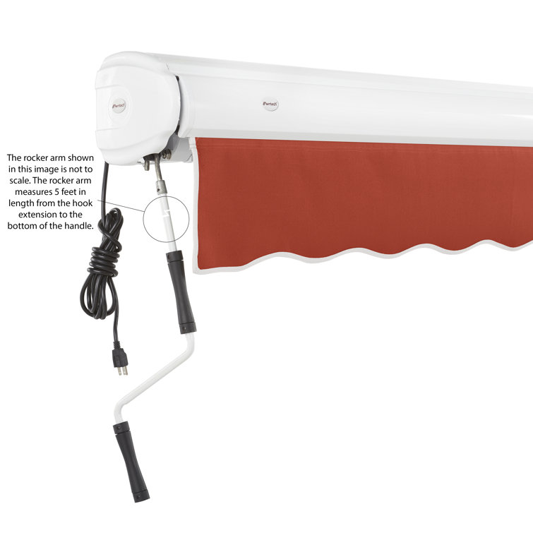 Terra Cotta Aluminum Motorized Retractable Patio Awning