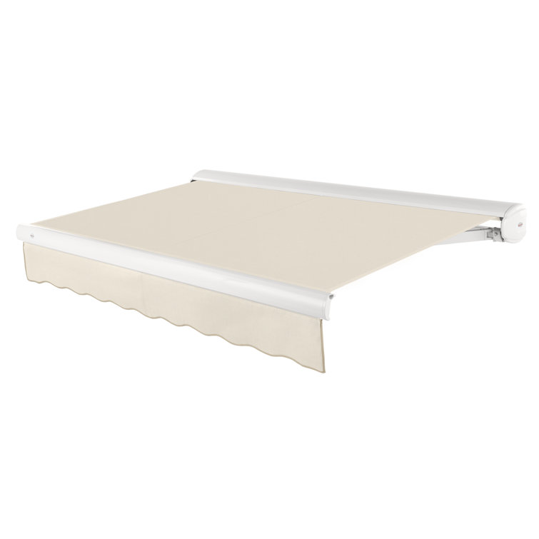Gunmetal Acrylic Motorized Retractable Patio Awning with Steel Frame