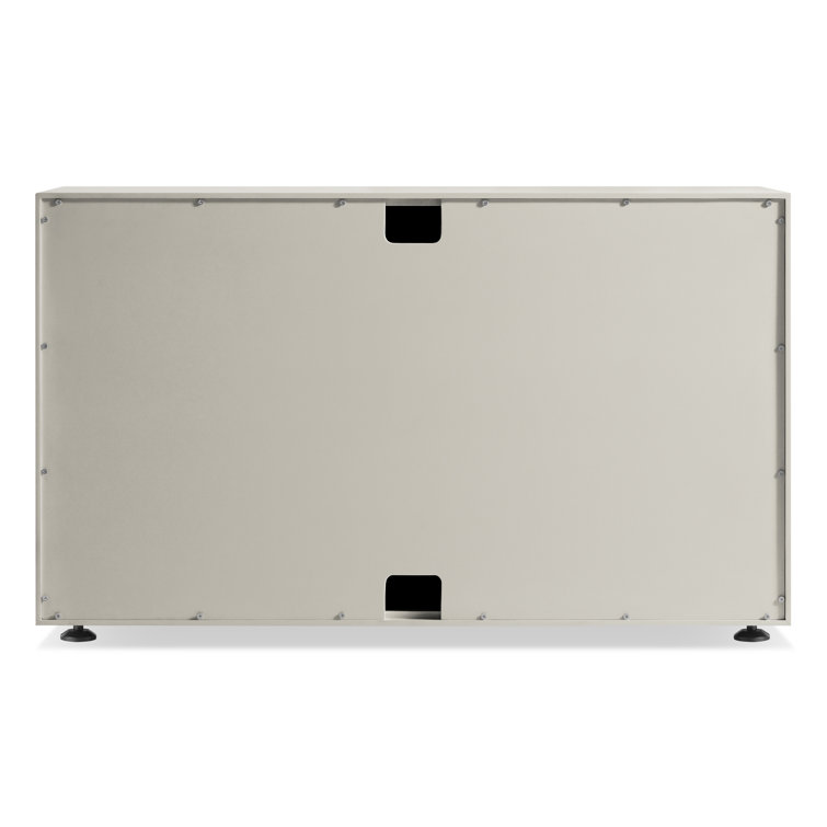 Putty Gray Modern 2-Door Wood Credenza