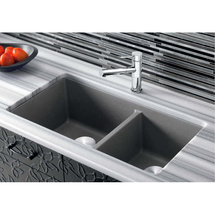 Truffle Stone Double Bowl 33" Undermount Kitchen Sink