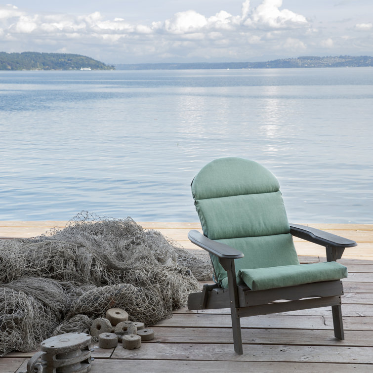 Seafoam Green Recycled Fabric Adirondack Chair Cushion