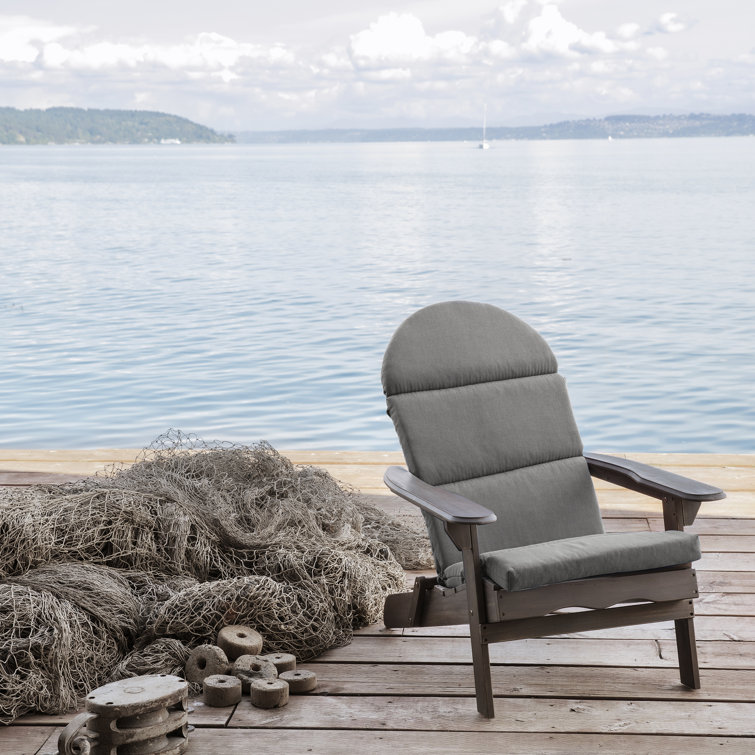 Pebble Grey Recycled Fabric Adirondack Chair Cushion