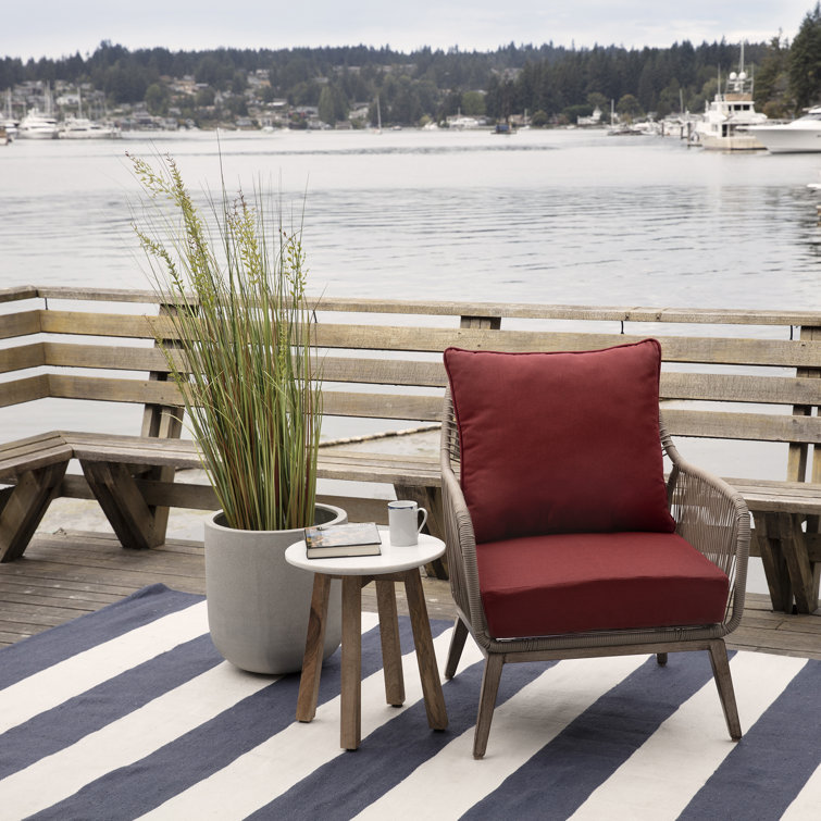 Nautical Red Recycled Fabric Adirondack Chair Cushion Set