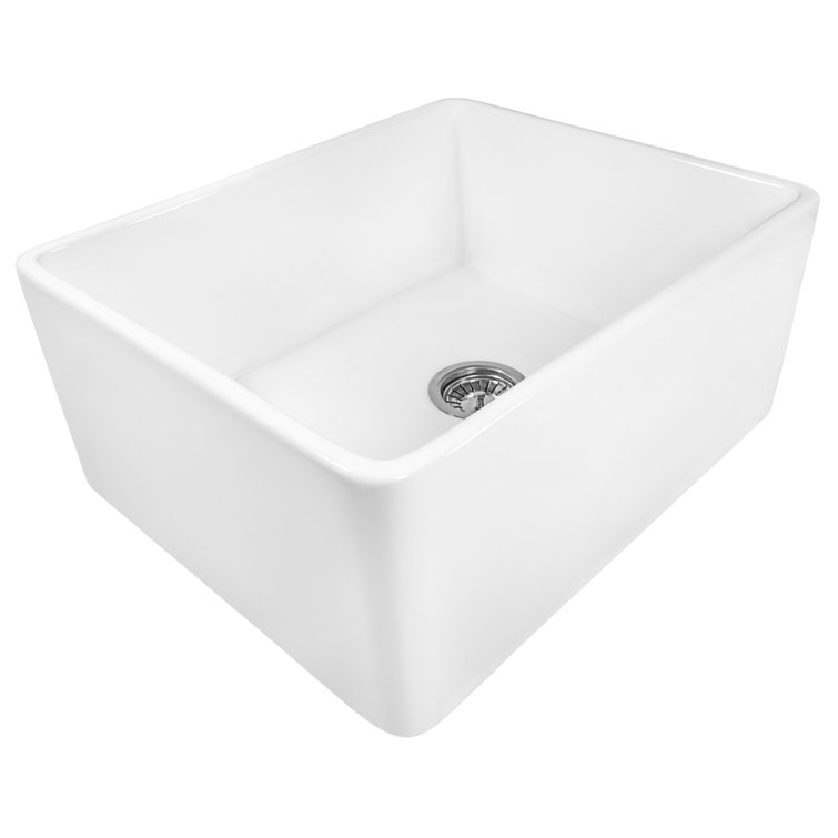 Ruvati 27-inch White Fireclay Farmhouse Kitchen Sink