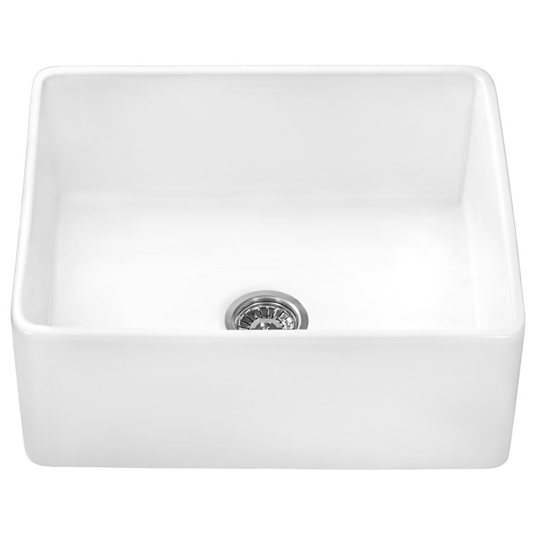 Ruvati 27-inch White Fireclay Farmhouse Kitchen Sink