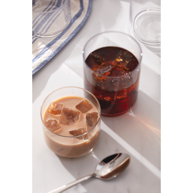 Clear Stackable Short Drinking Glasses Set of Six