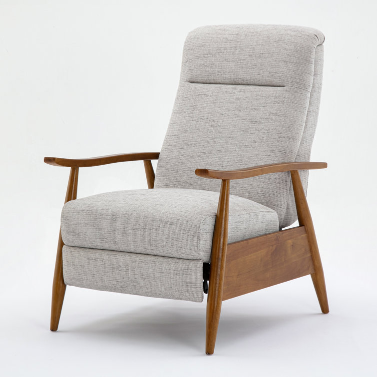Mid-Century Modern Sea Oat Manufactured Wood Recliner