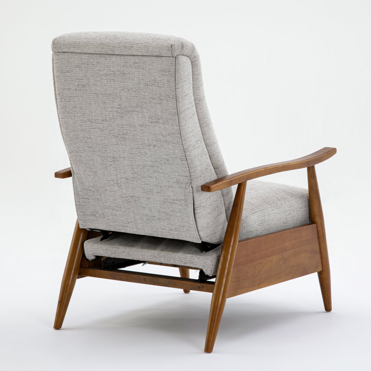 Mid-Century Modern Sea Oat Manufactured Wood Recliner