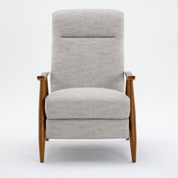Mid-Century Modern Sea Oat Manufactured Wood Recliner