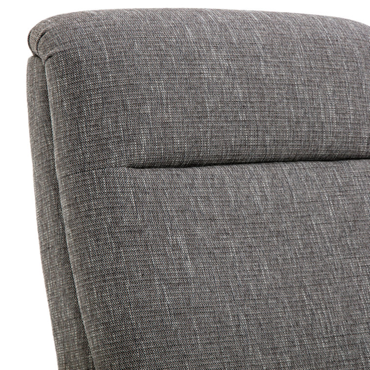 Terni Ashen Grey Performance Fabric Mid-Century Modern Recliner