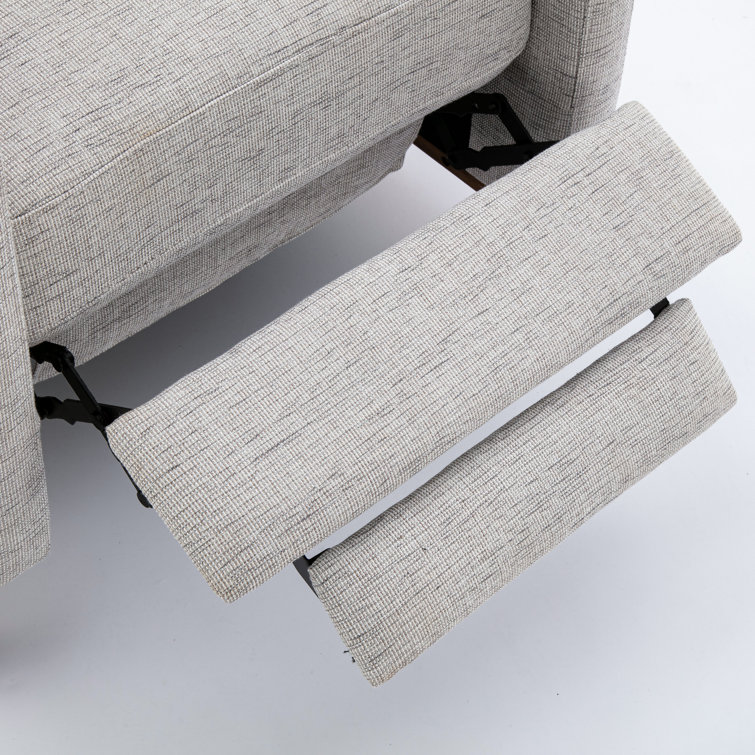 Veneto Sea Oat Performance Fabric Mid-Century Modern Recliner