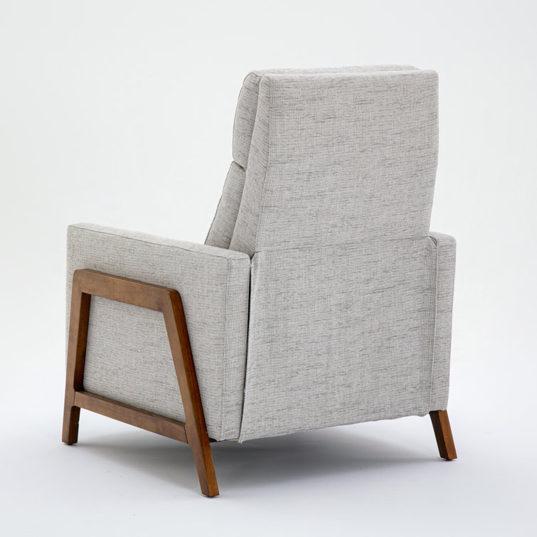 Veneto Sea Oat Performance Fabric Mid-Century Modern Recliner