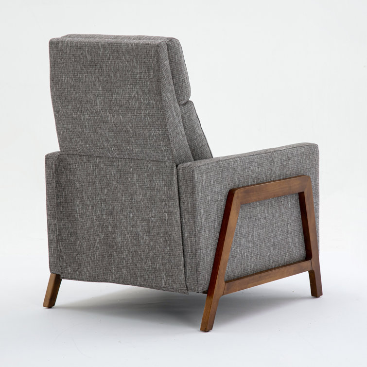 Veneto Ashen Grey Wood Manual Push Back Recliner