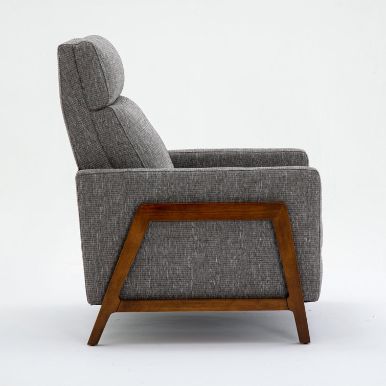 Veneto Ashen Grey Wood Manual Push Back Recliner