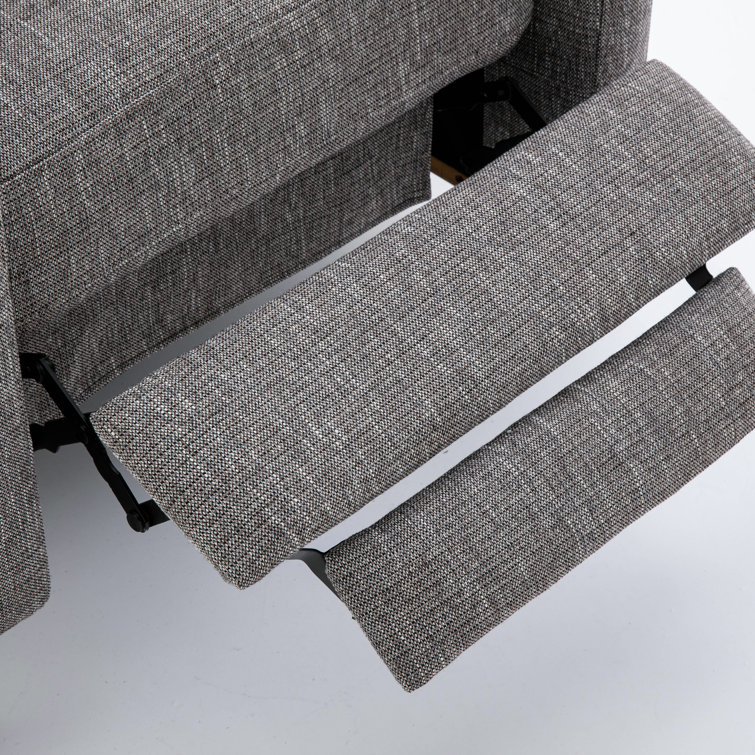 Veneto Ashen Grey Wood Manual Push Back Recliner