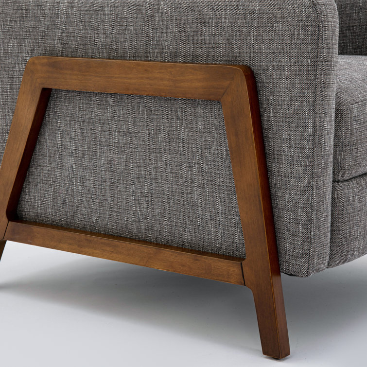 Veneto Ashen Grey Wood Manual Push Back Recliner