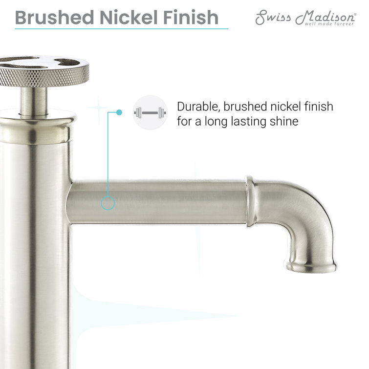 Brushed Nickel High Arc Single Handle Bathroom Faucet