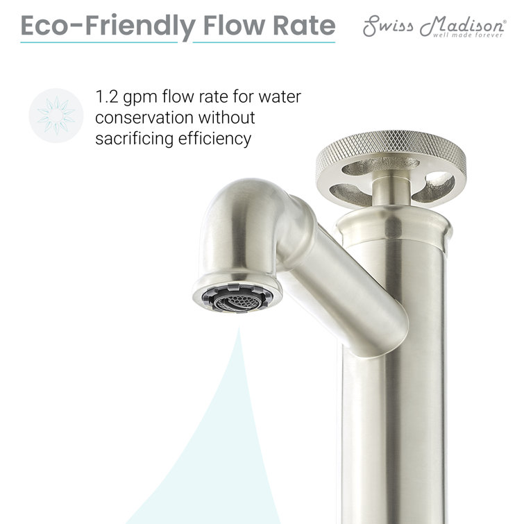 Brushed Nickel High Arc Single Handle Bathroom Faucet