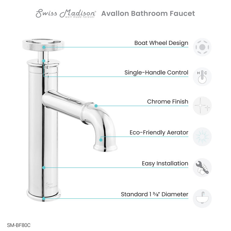 Avallon Chrome Single-Handle Bathroom Faucet