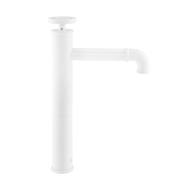 Matte White Nickel Single-Handle High Arc Bathroom Faucet