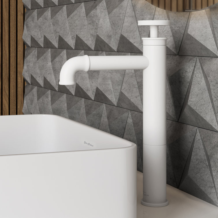 Matte White Nickel Single-Handle High Arc Bathroom Faucet