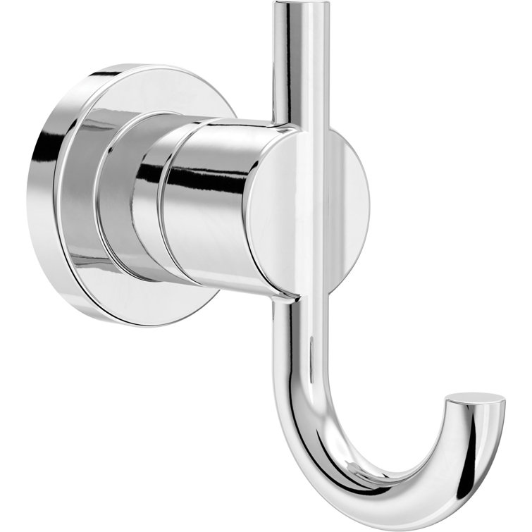 Polished Chrome Modern Double Wall-Mounted Towel Hook