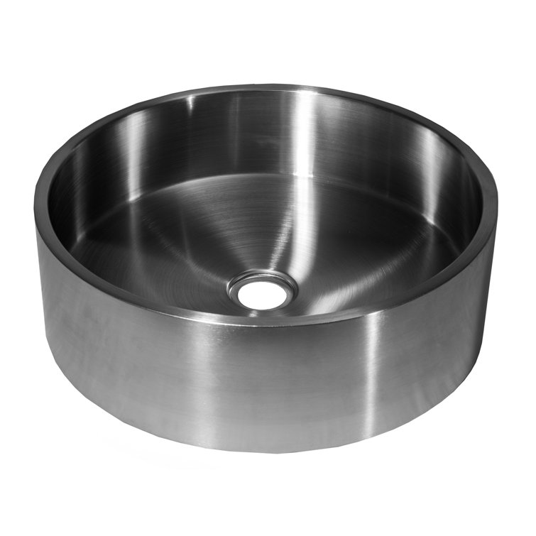 15.75'' Silver Stainless Steel Circular Vessel Sink