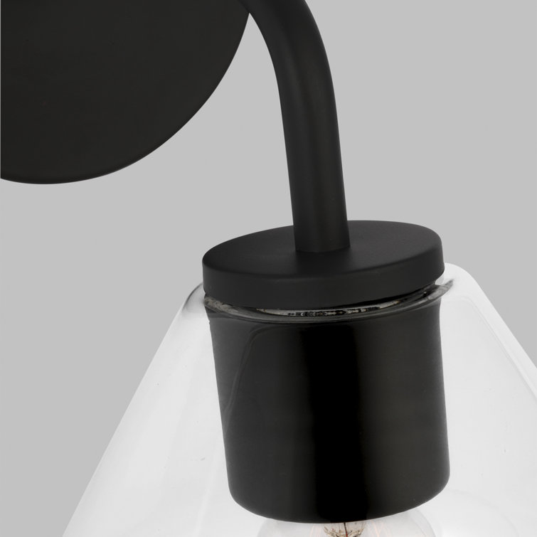 Midnight Black Industrial Farmhouse 1-Light Bath Vanity Pendant
